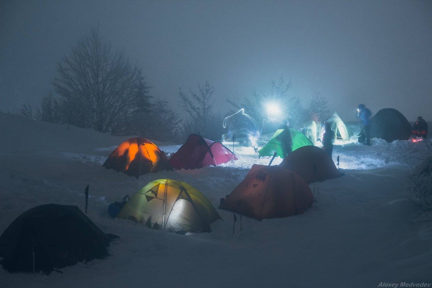 гори, закарпаття, зима, карпати, ніч, палатки, свидовець, намет, табір, лопухів, амети, зимові, Алексей Медведев