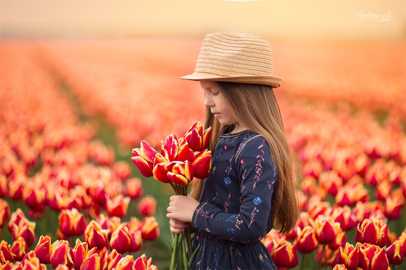 tulip, spring, kids photographer, children photographer, детский фотограф, тюльпан, тюльпаны, портрет, детский портрет, цветы  Spring melody фото превью