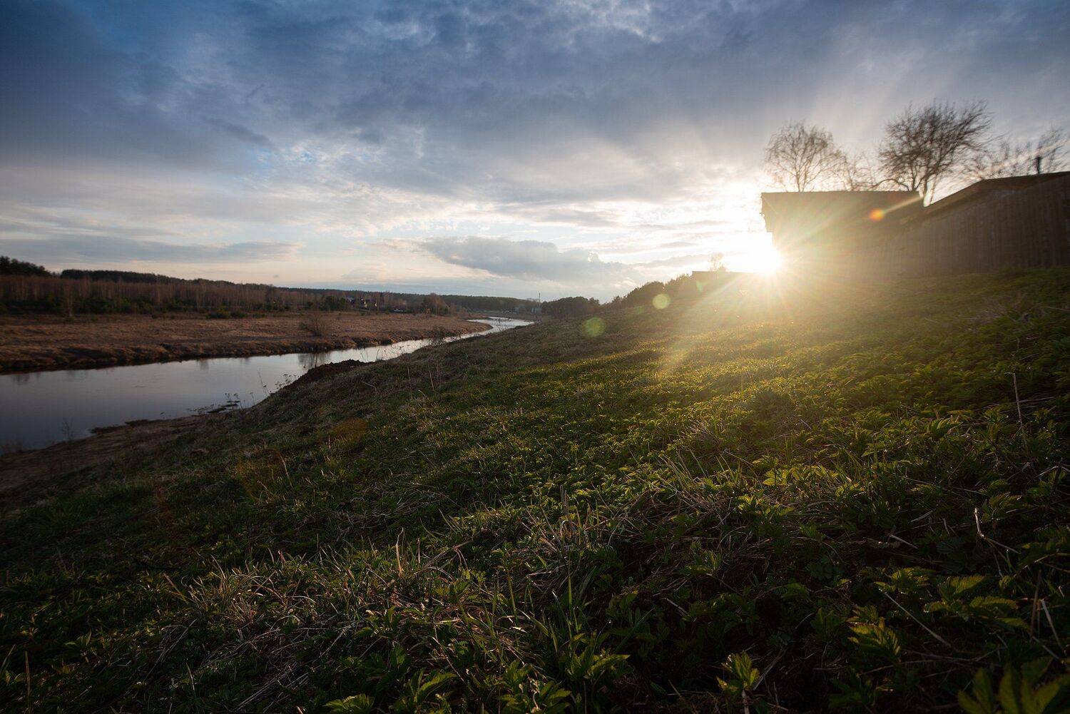 пейзаж, пейзажная фотография, пейзажи, тверская область, россия, река, тверца, закат, вечер, солнце, Матвей Кармаков