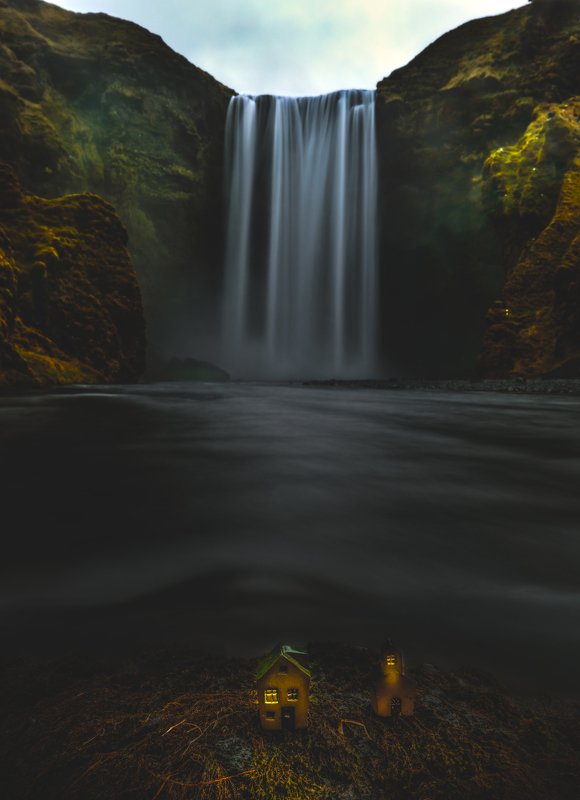 пейзаж,iceland,абстракция ...Skógafoss фото превью
