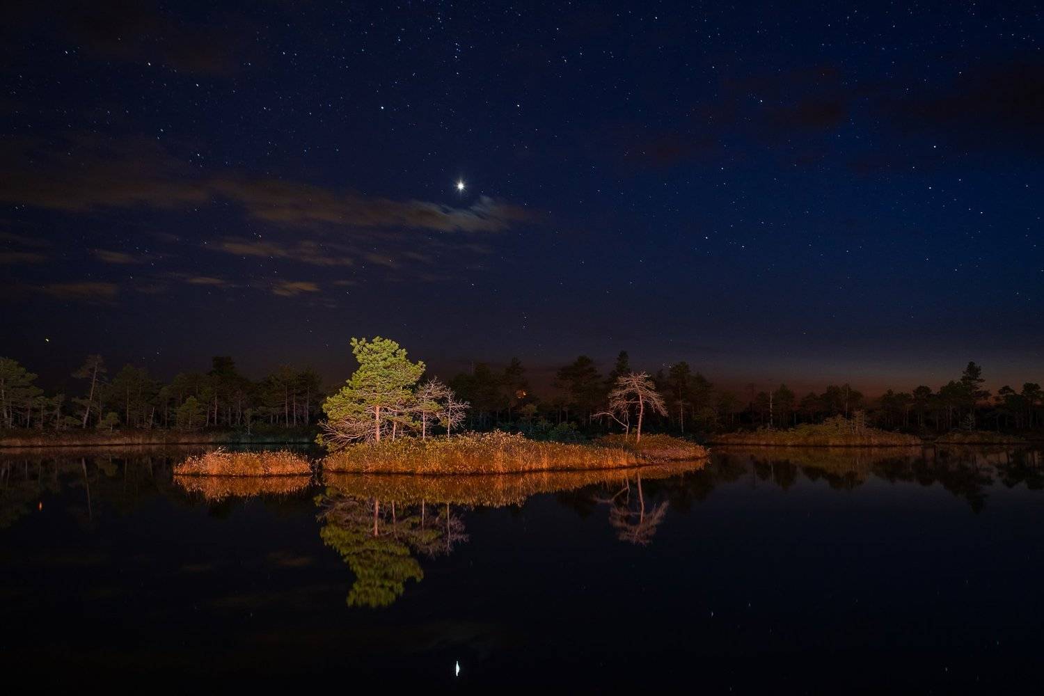 lake,night,stars,light,landscape,nightscape,forest,dark,latvia,kemers,nature,, Eriks Zilbalodis