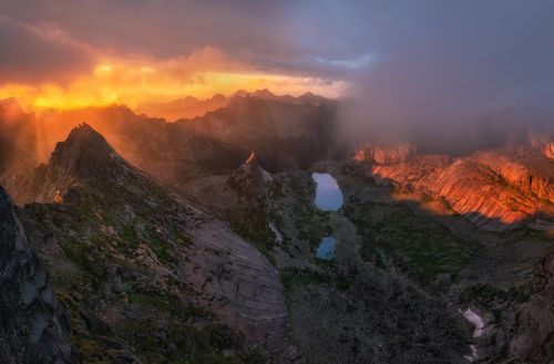 Ергаки. Закат на 