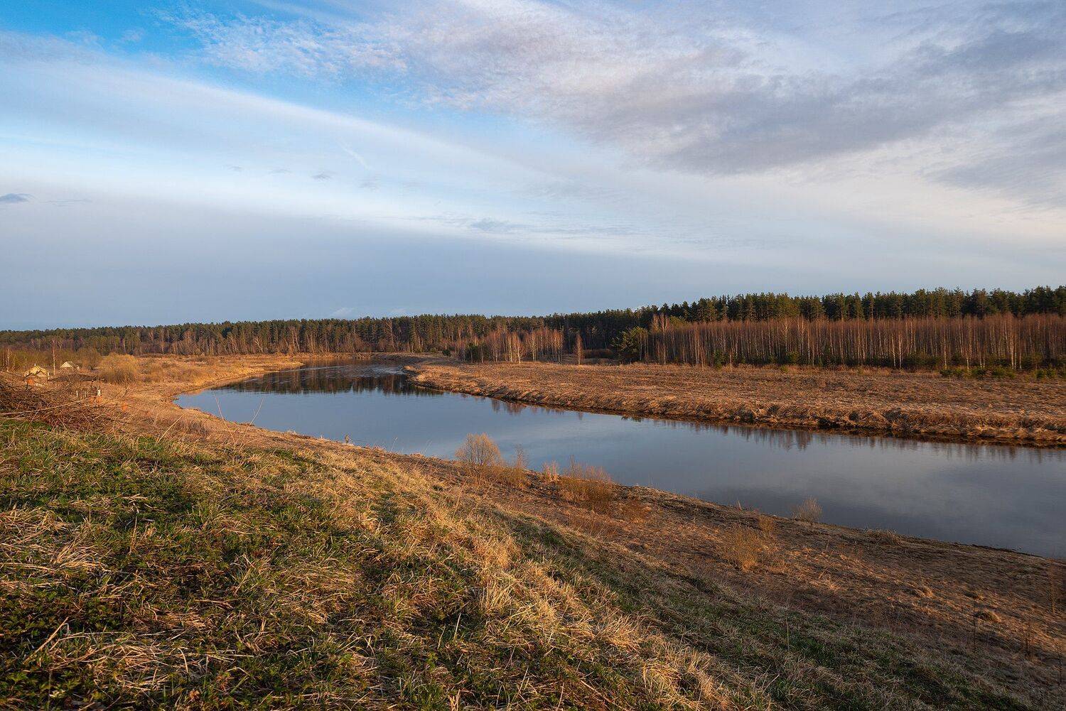 пейзаж, пейзажная фотография, пейзажи, тверская область, россия, река, тверца, закат, вечер, солнце, Матвей Кармаков