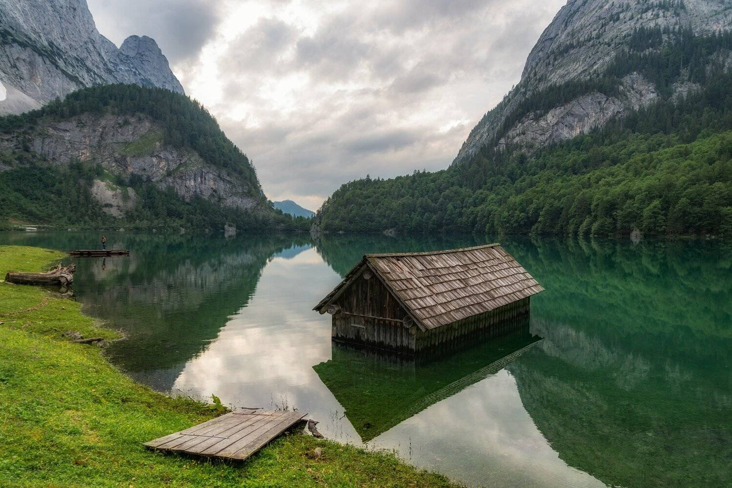австрия, альпы, горы, озеро, лодочный домик, Исаков Дмитрий