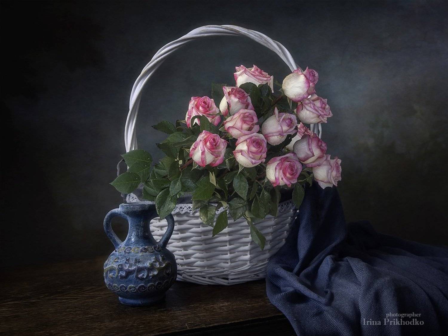 натюрморт, цветочный, винтажный, ретро, розы, букет, Ирина Приходько