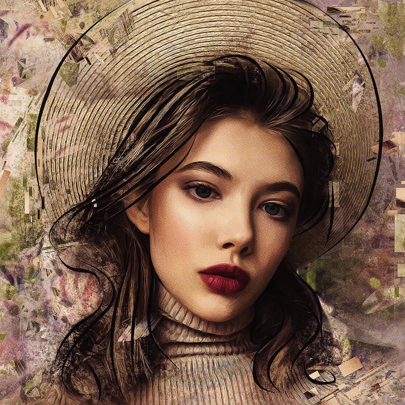 арт-портрет по фото из инстаграма фото превью