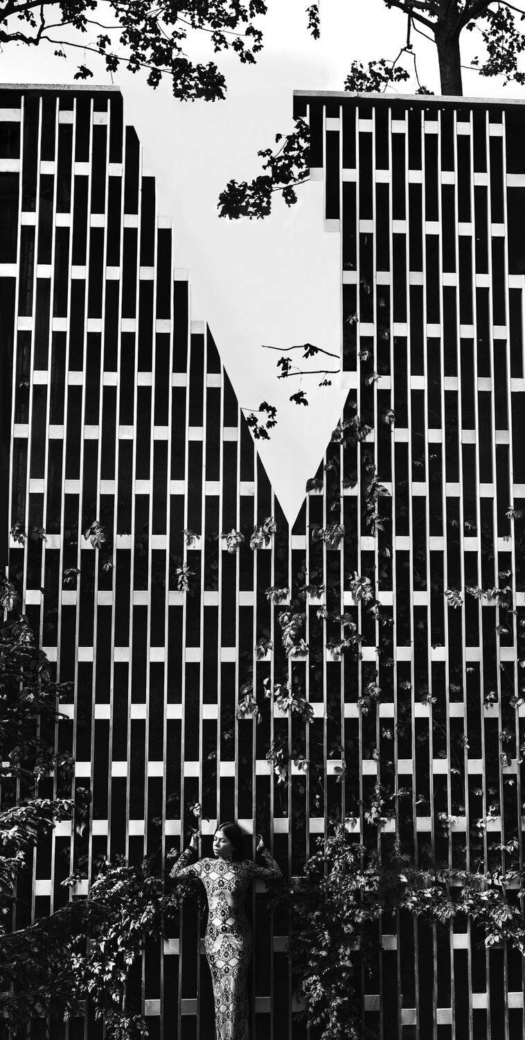 девушка,чб,архитектура,арт, Мария Буданова