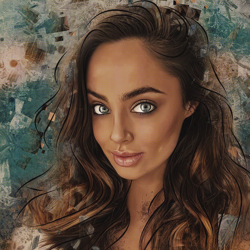 арт-портрет по фото из инстаграма фото превью