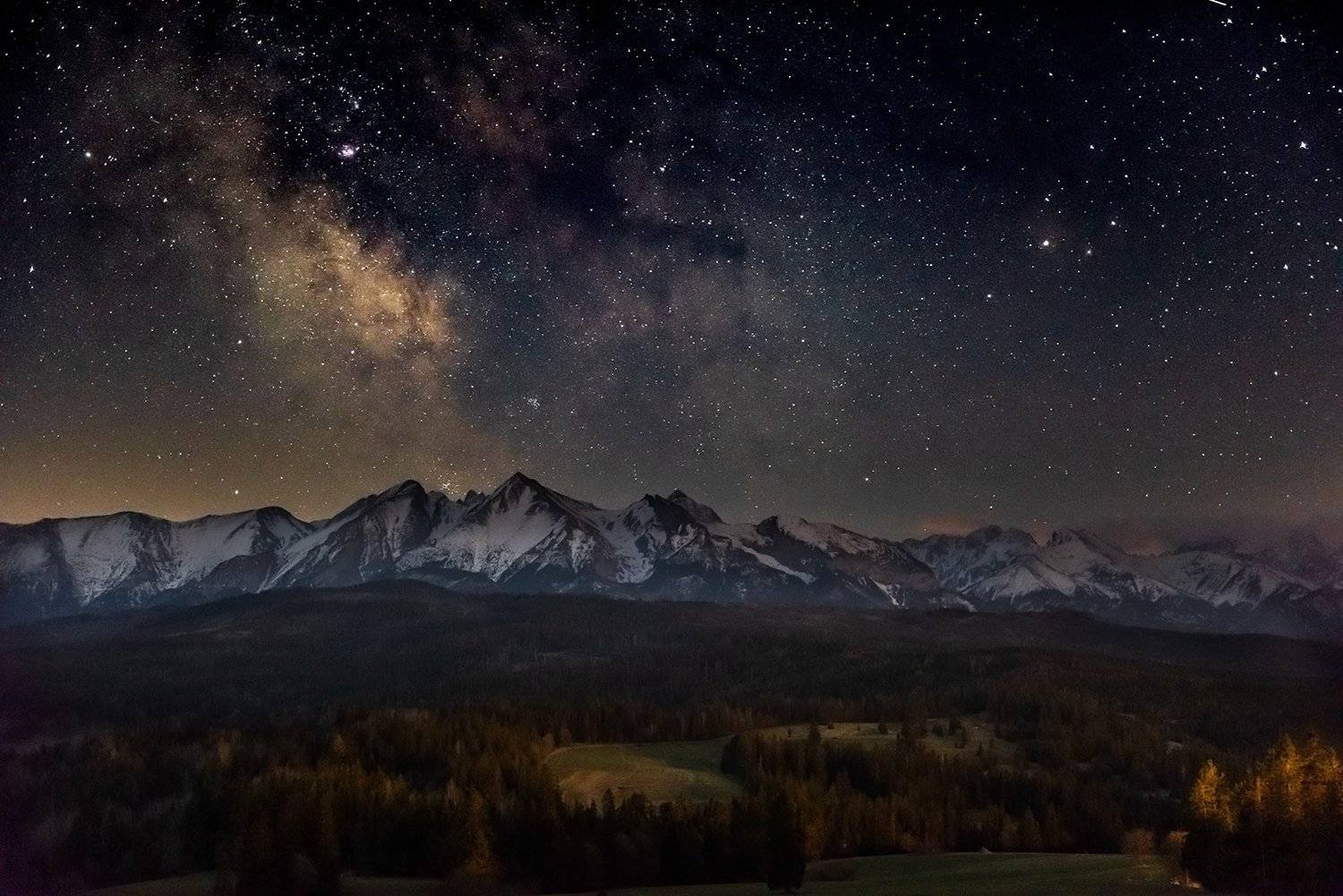 europe, mountains, slovakia, poland, stars, night, Michał Kasperczyk