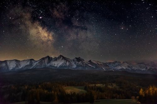 Night in the mountains