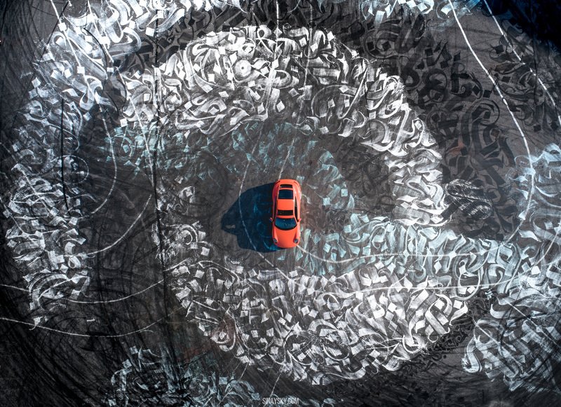 аэросъемка, вид сверху, overhead porsche фото превью