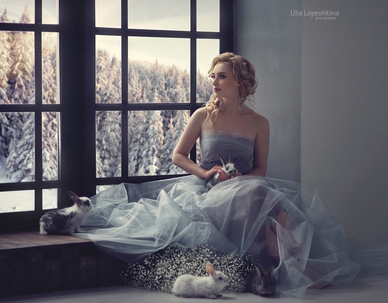 индивидуальная, женская, фотосессия, фотограф, чита, кролики, романтика, ожидание, весны В ожидании весны фото превью