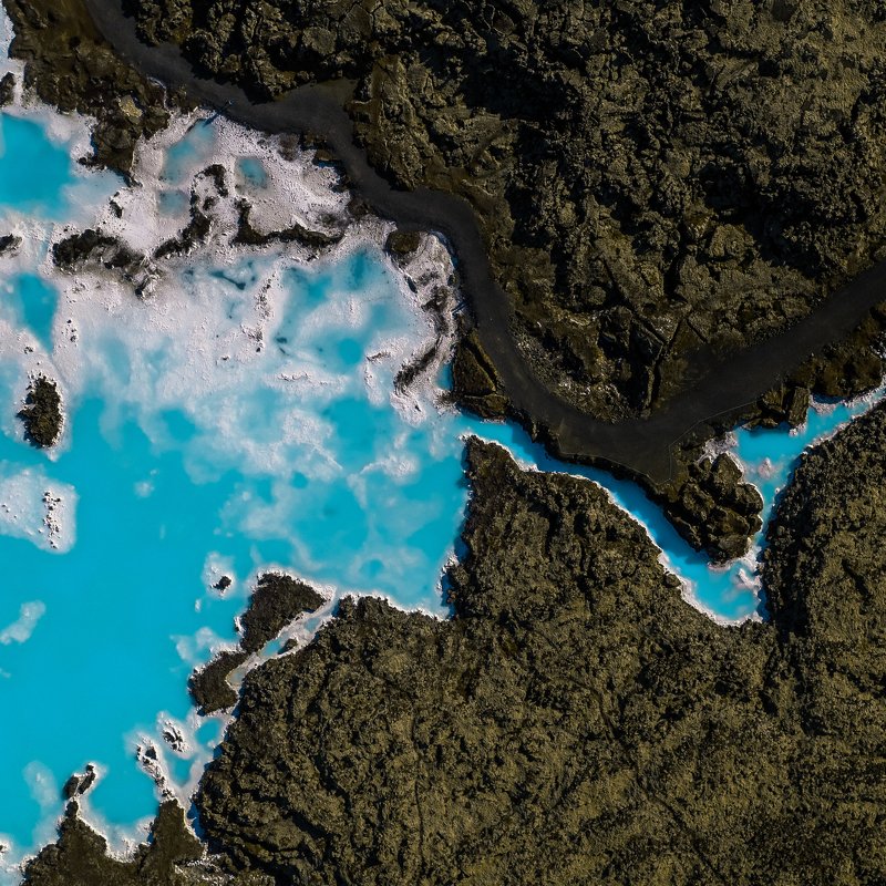 аэрофотосъёмка,пейзаж,iceland,blue lagoon,абстракция blue river... фото превью