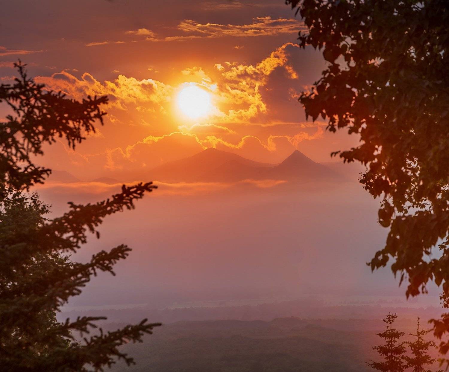 Камчатка, закат, свечение, лето, Александр Максин