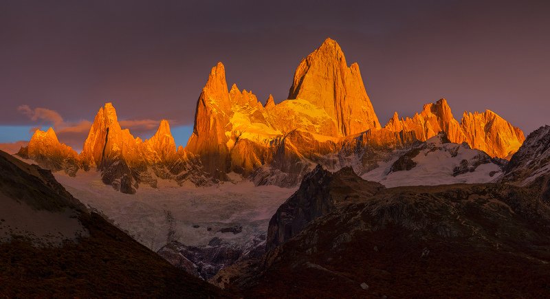 #patagonia #landscape #morning #sunrise #argentina #losglaciares #fitzroyridge #nature #beauty #panoramic Fitz Roy фото превью