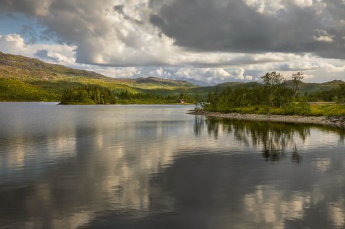 Домик на острове. Лофотены. Норвегия.