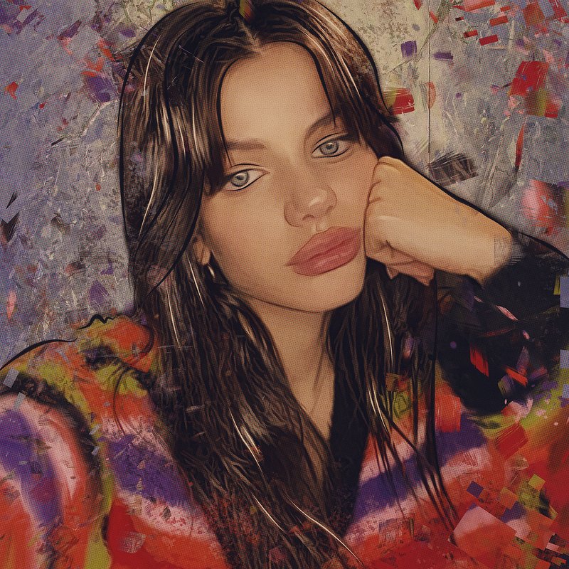 арт-портрет по фото из инстаграма фото превью