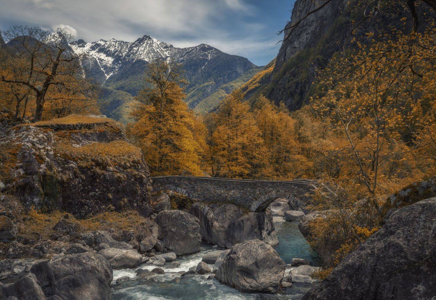 мост, горы, речка, Александр Безмолитвенный