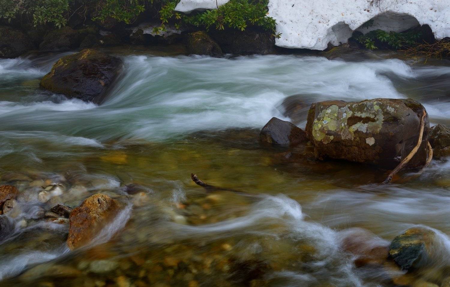 горы весна рассвет река поток, Александр Жарников