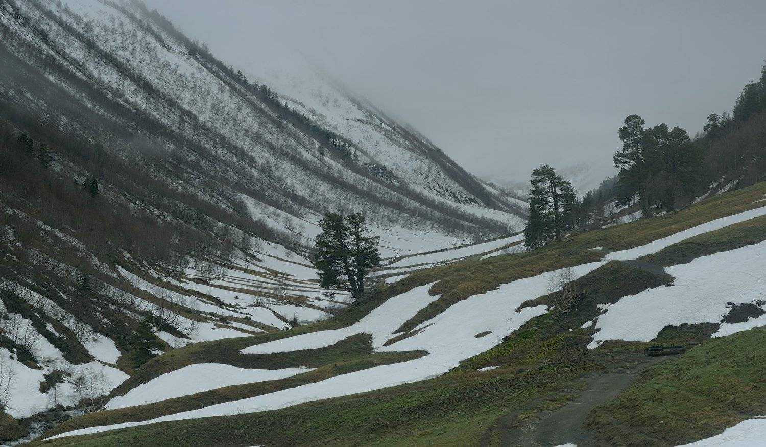 горы весна рассвет туман, Александр Жарников