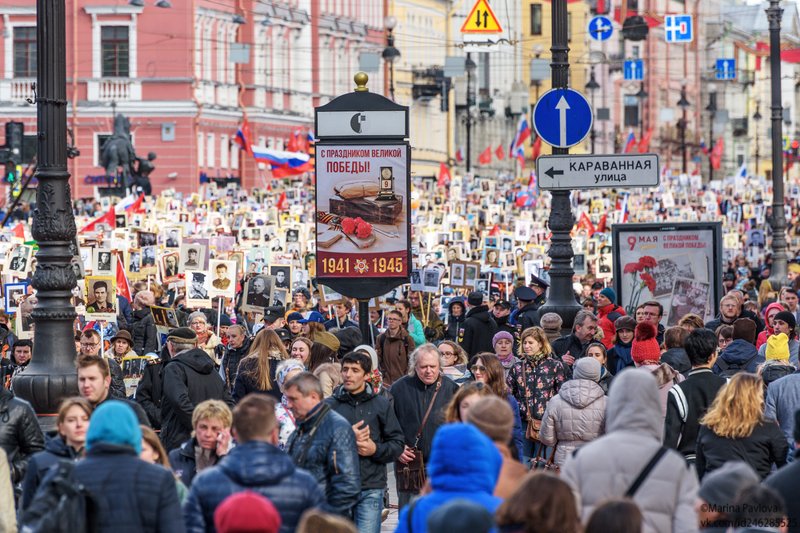 город, петербург, невский проспект, бессмертный полк, стрит, репортаж,9 мая Подлинное народное единение фото превью