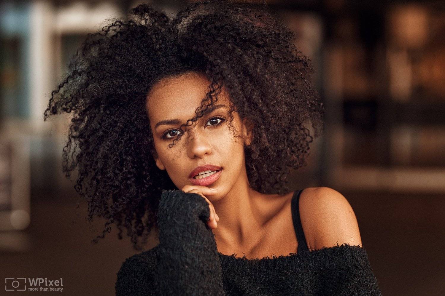 portrait women brunette eyes, Wojtek Polaczkiewicz