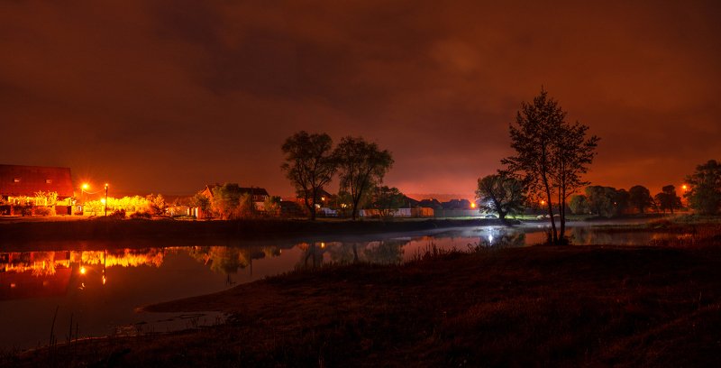 шебекино,титовка,река нежеголь Поздний вечер фото превью