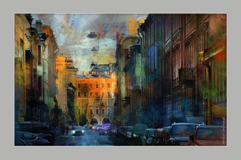 город закат. вечера. Санкт - Петербург. фото превью