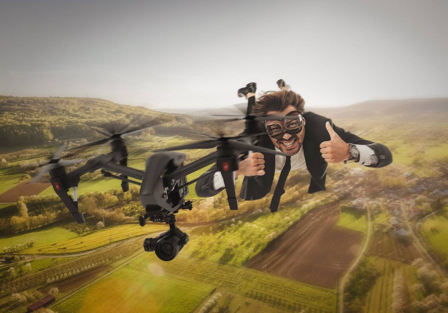 мужчина, квадрокоптер, Sergii Vidov