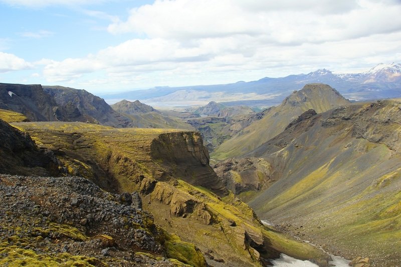 hiking, landscape, mountains, terrain, sky, nature, hill, trail, trekking, island, lava, field, route, volcano Summer hike фото превью