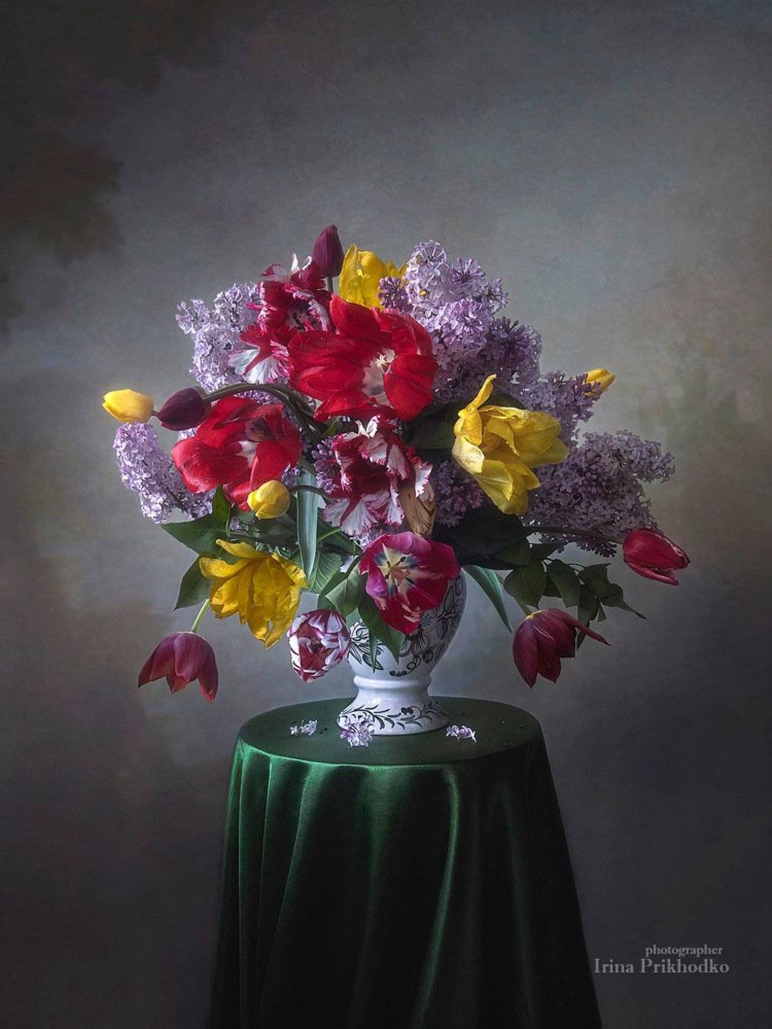 натюрморт, цветочный, букет, весна, май, тюльпаны, сирень, , Ирина Приходько