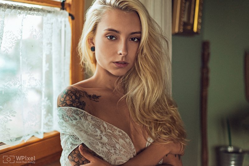 portrait women eyes blonde women by wpixel (More Than Beauty) фото превью