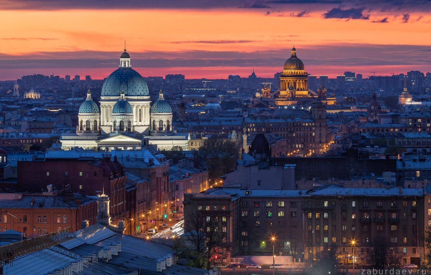 россия, петербург, санкт-петербург, город, вечер, весна, закат, Станислав Забурдаев