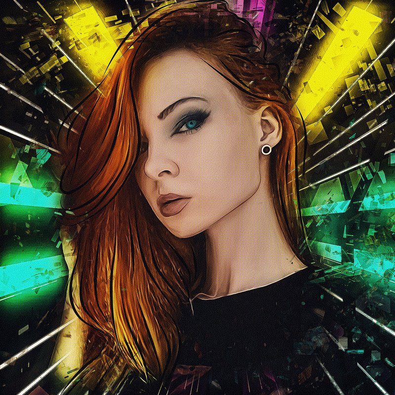 арт-портрет по фото из инстаграма фото превью