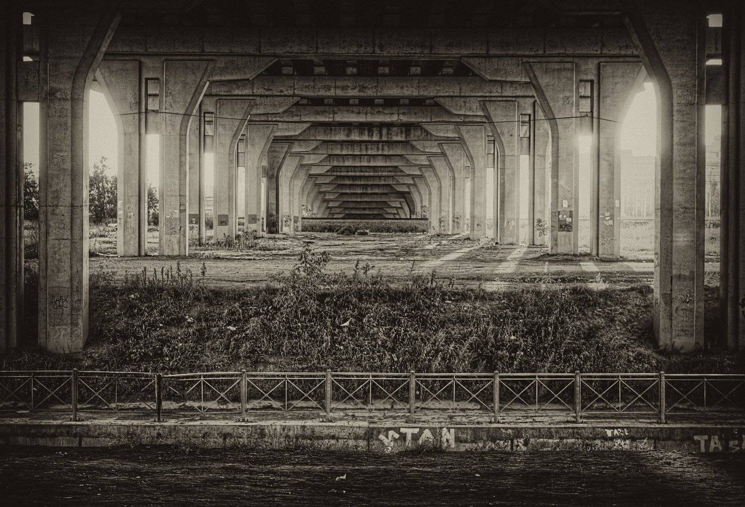 дорога, индастриал, канал, мост, симметрия, Vladimir Kedrov