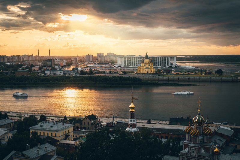 НН, Нижний Новгород, закат Июльский Нижний фото превью