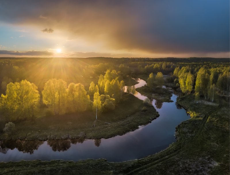 Майский закат на Нерли. фото превью