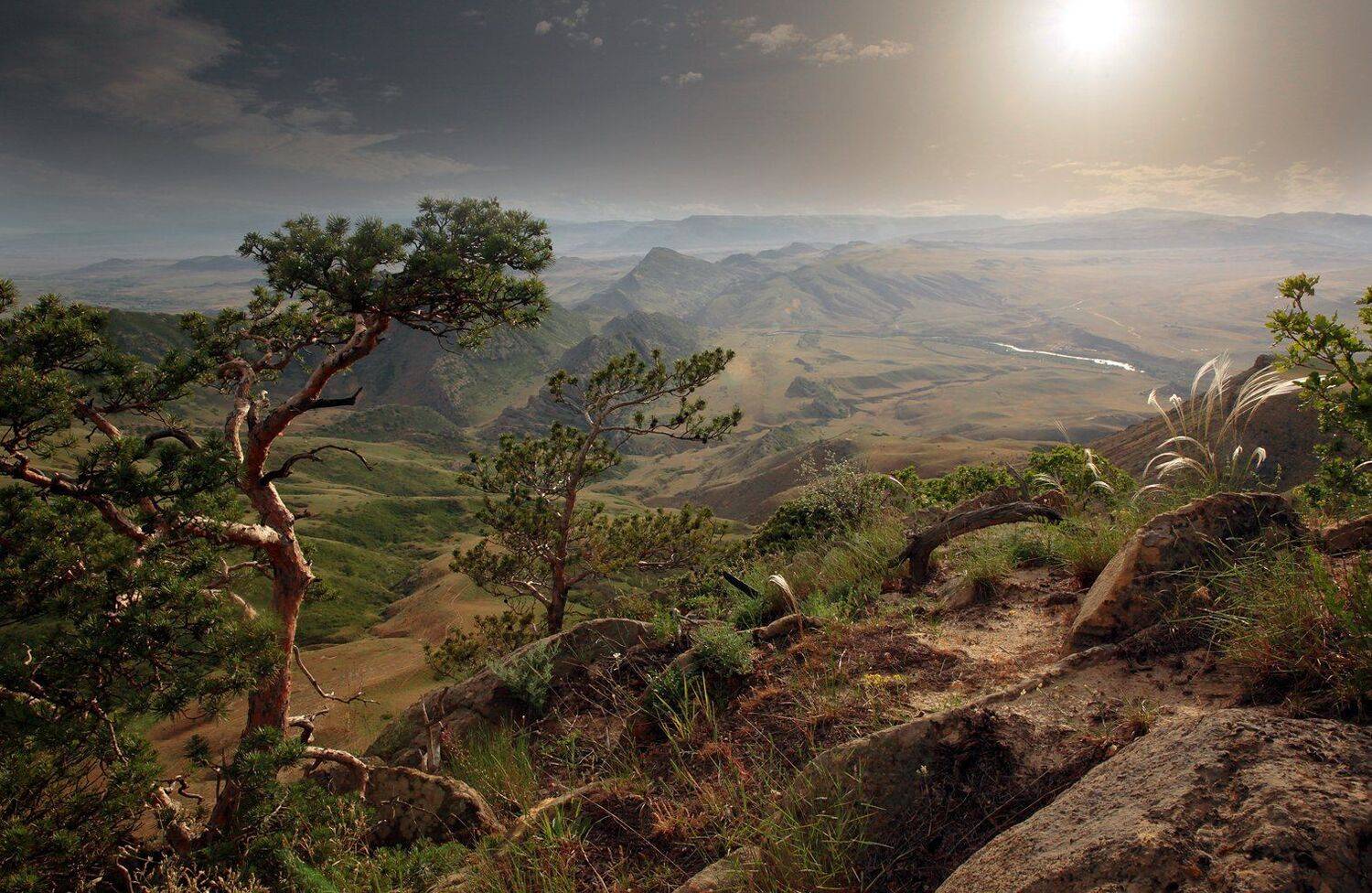 вечер,весна,закат,горы,вершины,пейзаж,небо,деревья,дагестан,природа, Marat Magov