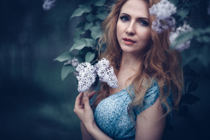 девушка, портрет,  рыжие волосы, гелиос, весна, боке Екатерина фото превью