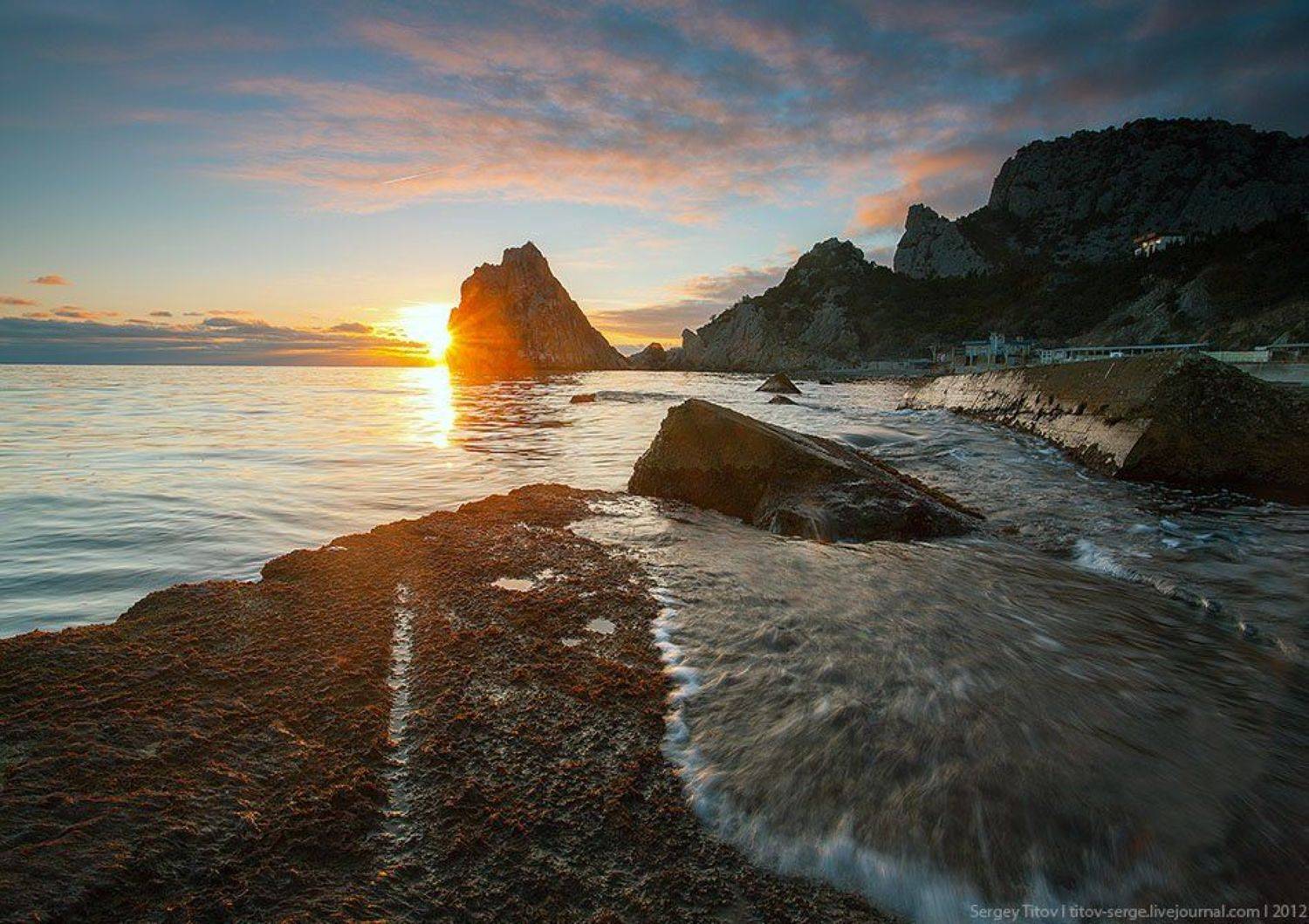 крым, море, волна, камни, пляж, симеиз,  ялта, Serge Titov