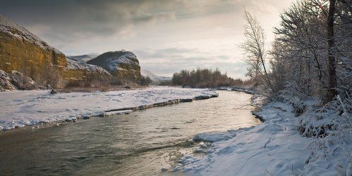Кубань Черкесская. Зима.