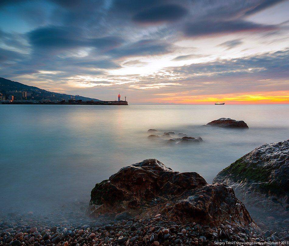 крым, море, камни, пляж, маяк, ялта, Serge Titov