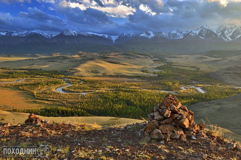 Закат в Курайской степи фото превью