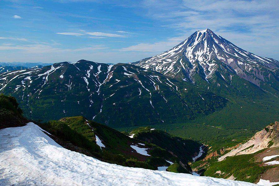 камчатка, вулкан, вилючинский, путешествия, лето, снег, Денис Будьков