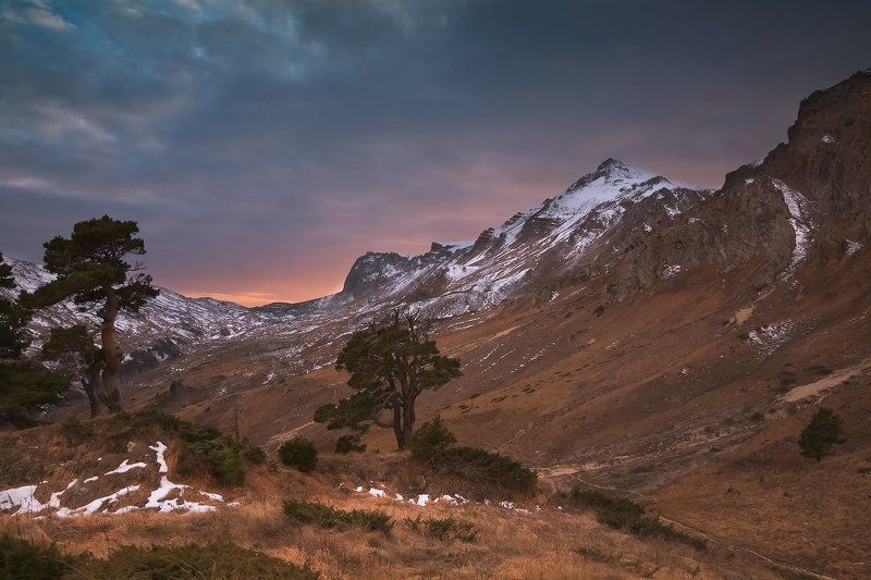 лаги, закат Прошлогодние краски Оштена фото превью
