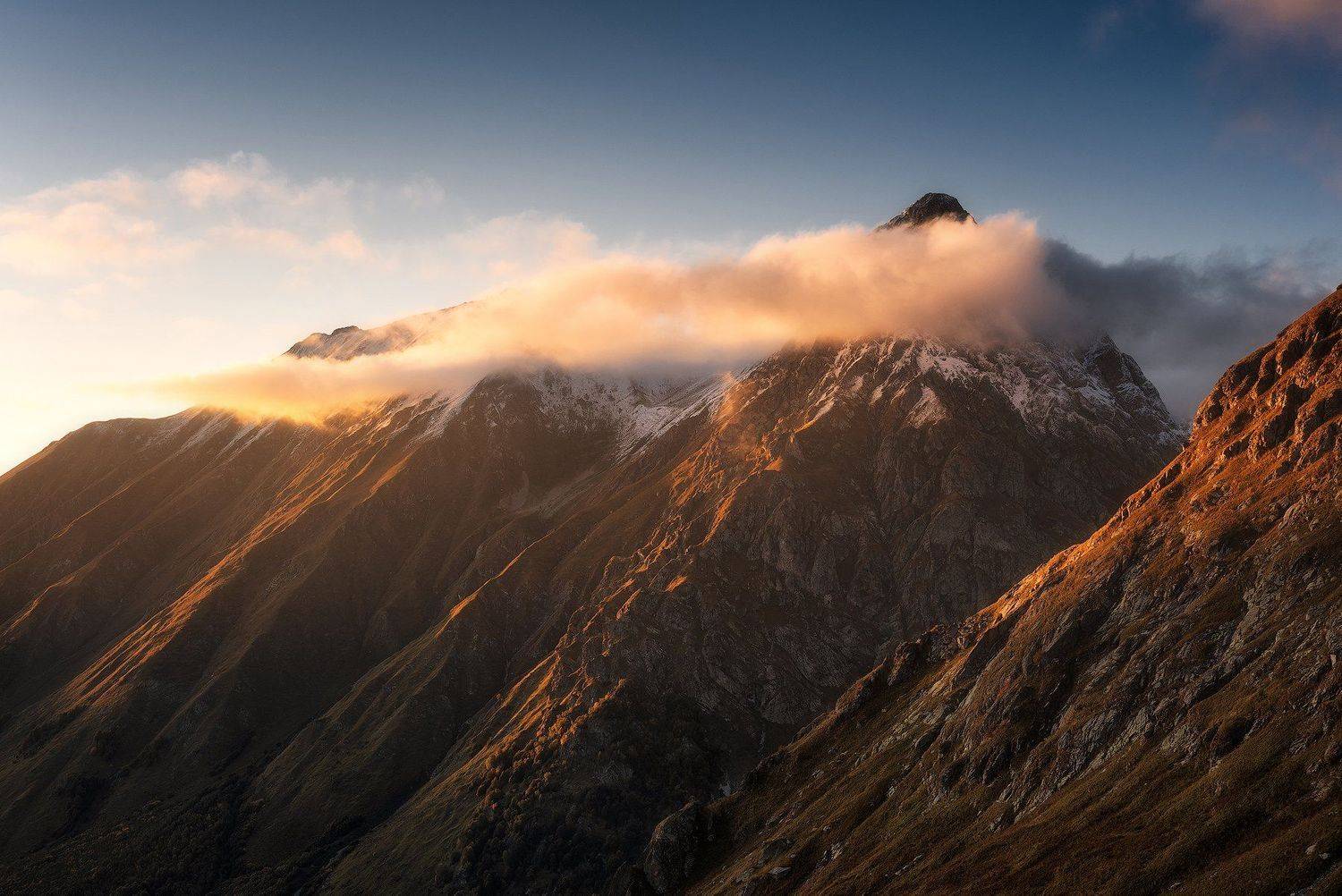 осень, горы, облака, закат,лоюб, кавказ, пейзаж, Tania Leschinskaya