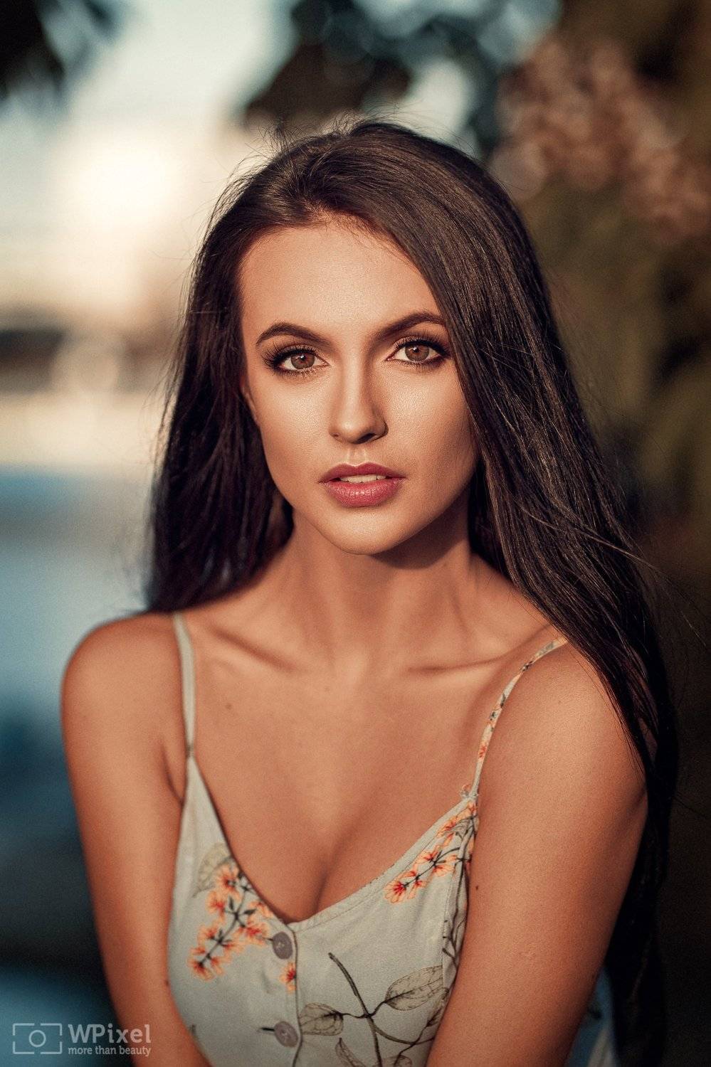 portrait women eyes brunette sexy, Wojtek Polaczkiewicz