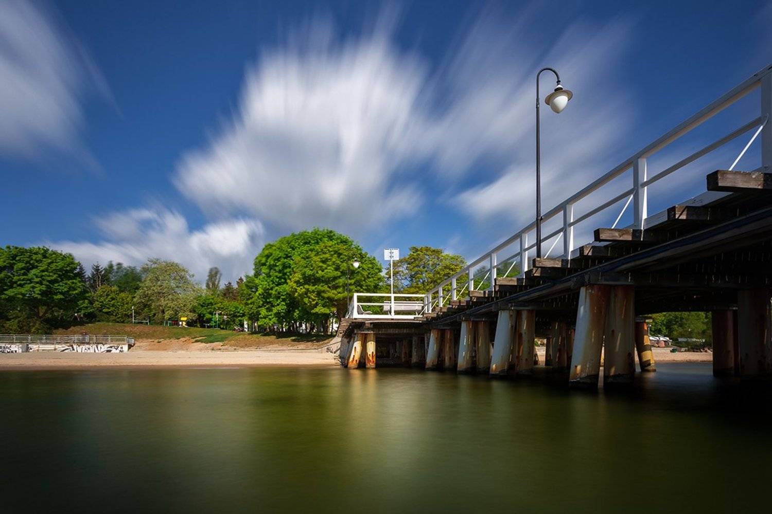 gdynia, baltic sea, poland, pier, clouds, sea, wind, sun, long exposure, Michal Olech