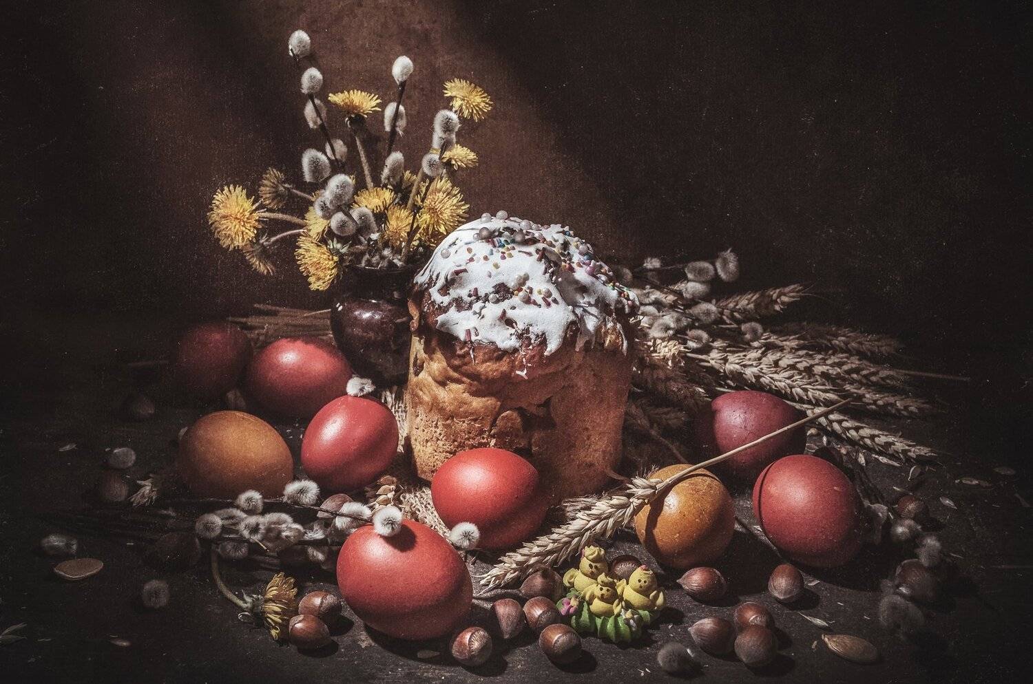 яйца,пасха,кулич,праздник,верба,одуванчики, Владимир Володин