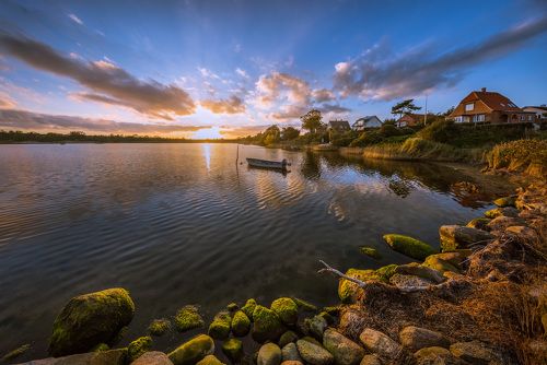 Рыбацкий поселок на датском острове.